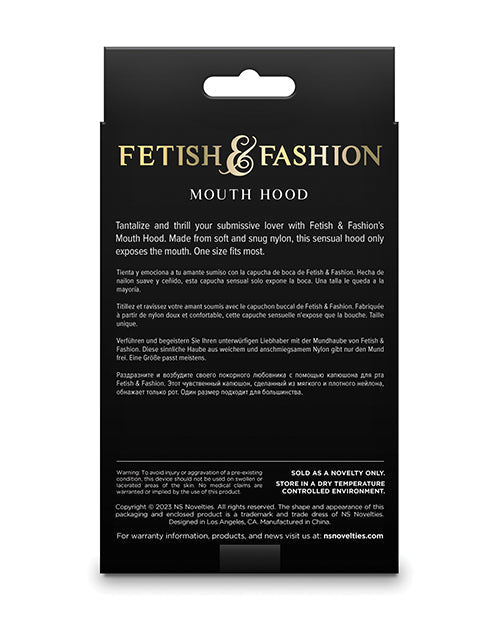 Fetish &amp; Fashion Mouth Hood - White