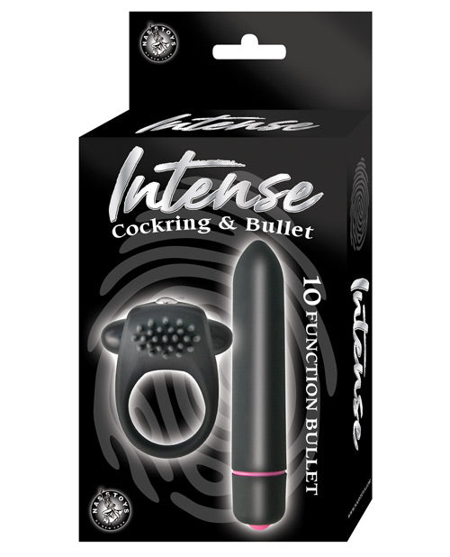 Intense Cockring &amp; Bullet - Black