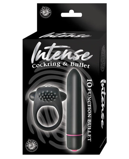 Intense Cockring &amp; Bullet - Black