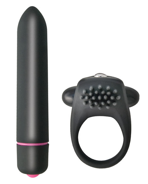 Intense Cockring &amp; Bullet - Black