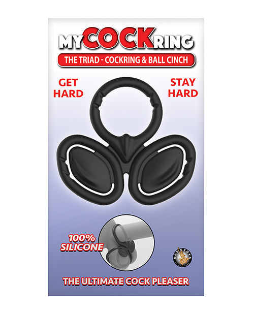 My Cock Ring The Triad Cockring &amp; Ball Cinch - Black