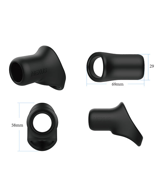 Nexus Rise Liquid Silicone Cock &amp; Ball Sling - Black