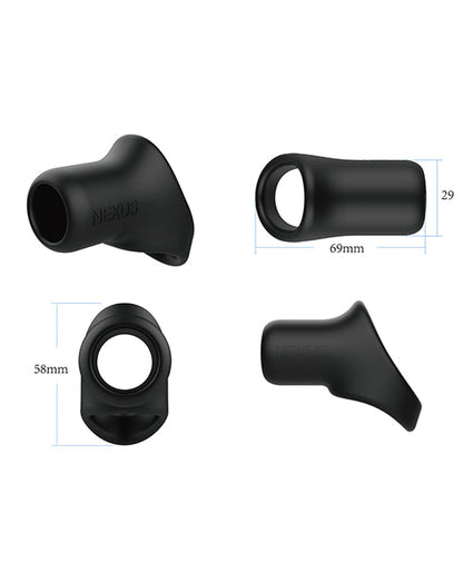 Nexus Rise Liquid Silicone Cock &amp; Ball Sling - Black
