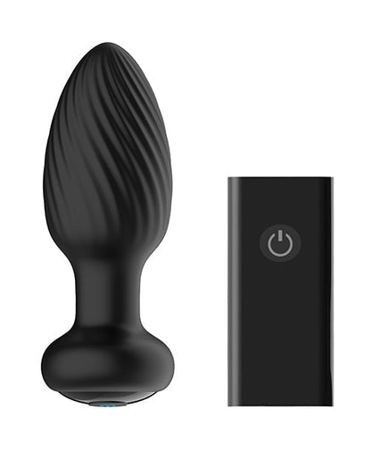 Nexus Tornado Rotating &amp; Vibrating Small Butt Plug - Black