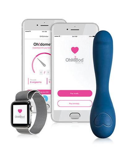 OhMiBod Bluetooth Vibrator | Nex 2 2nd Generation App Controlled Vibrator | Navy Phone Vibrator