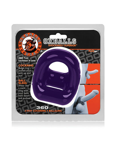 Oxballs 360 Cock Ring &amp; Ballsling - Eggplant