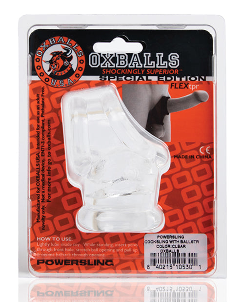 Oxballs Powerballs Cocksling &amp; Ball Stretcher - Clear