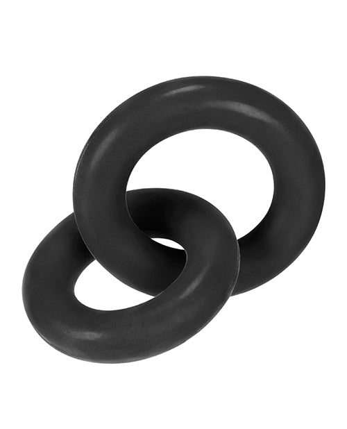 Hunky Junk Duo Linked Cock &amp; Ball Rings - Tar