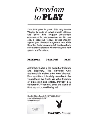 Playboy Pleasure True Indulgence Vibrator - Deep Teal
