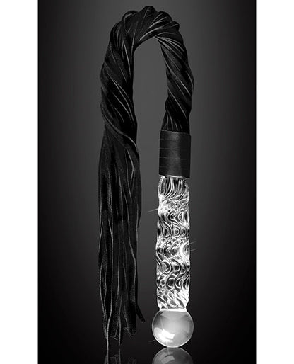 Icicles No 38 Realistic Dildo | Hand Blown Glass Dildo | Handled Bull Leather Whip Flogger