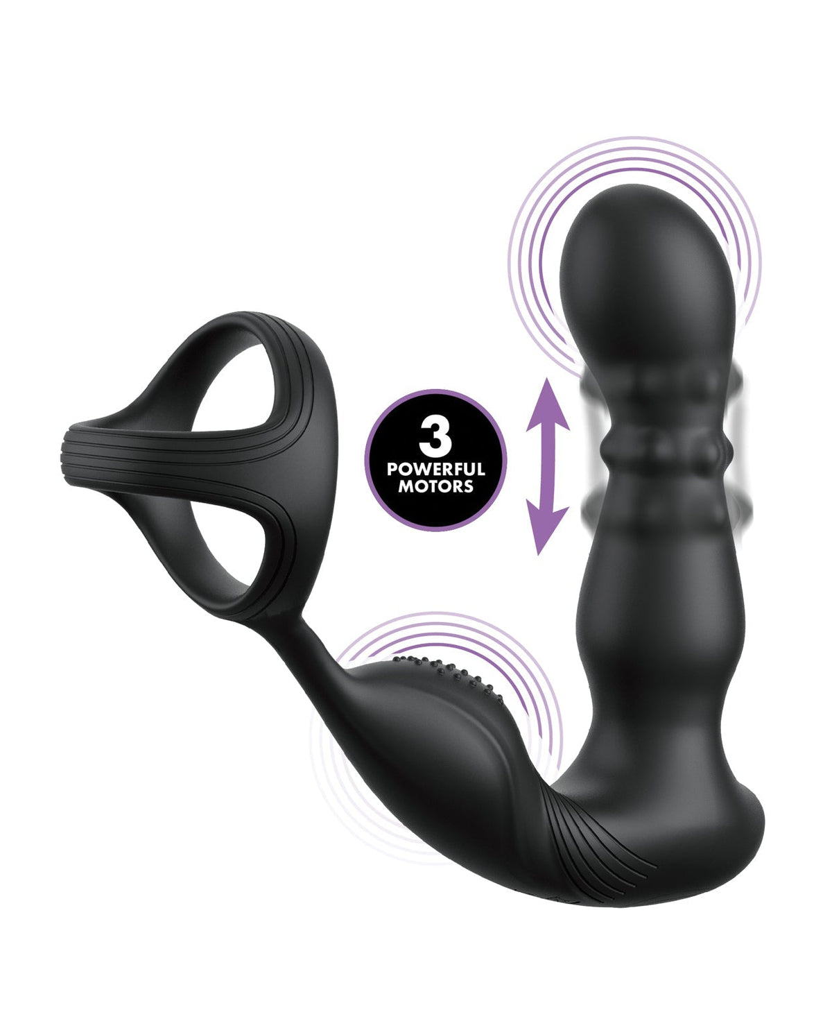 Anal Fantasy Elite Ass-Gasm Slide &amp; Glide P-Spot Stimulator - Black
