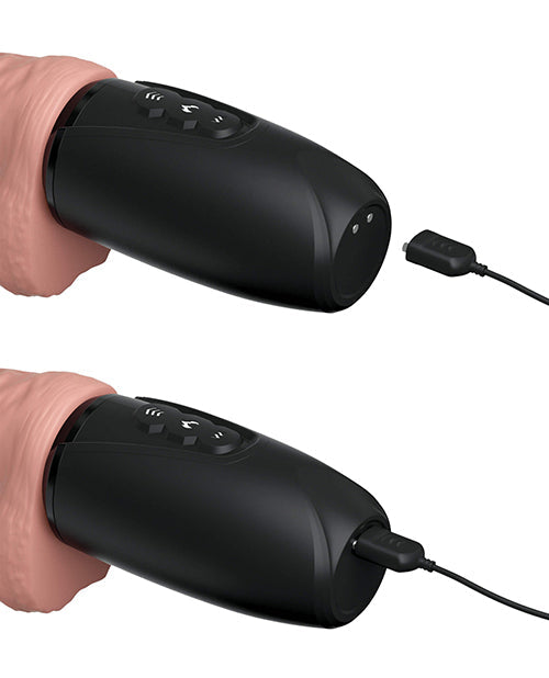 King Cock Plus Thrusting, Warming &amp; Vibrating  6.5" Triple Threat Dong