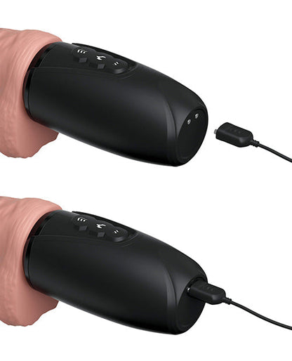 King Cock Plus Thrusting, Warming &amp; Vibrating  6.5" Triple Threat Dong
