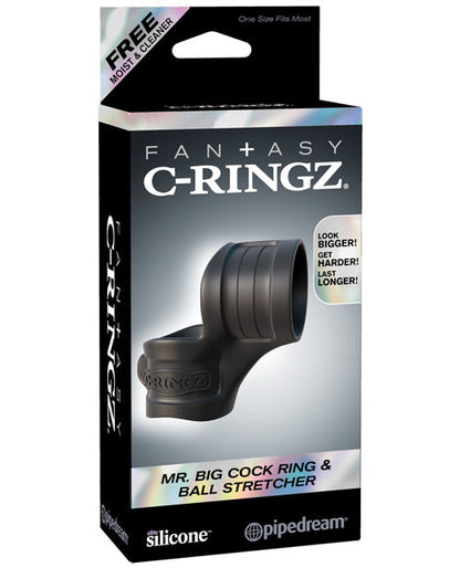 Fantasy C-Ringz Mr. Big Cock Ring &amp; Ball Stretcher - Black