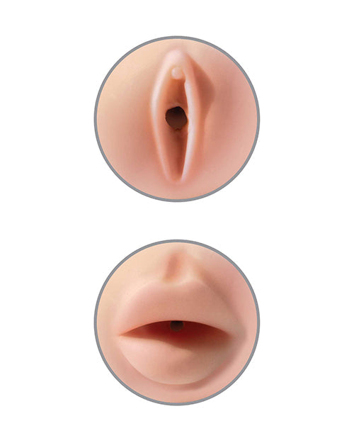PDX Extreme Tight Grip Dual Density Squeezable Strokers - Pussy &amp; Mouth
