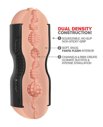PDX Extreme Tight Grip Dual Density Squeezable Strokers - Pussy &amp; Ass