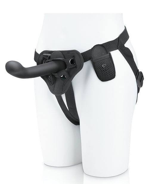 Pegasus 6" Rechargeable P-Spot G-Spot Peg w/Adjustable Harness &amp; Remote Set - Black