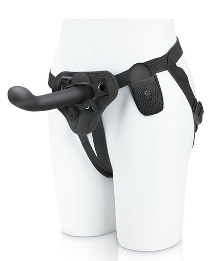 Pegasus 6" Rechargeable P-Spot G-Spot Peg w/Adjustable Harness &amp; Remote Set - Black