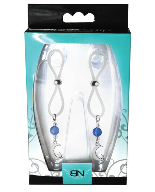 Bijoux de Nip Nipple Halos Moon &amp; Star Charm - Blue/Clear