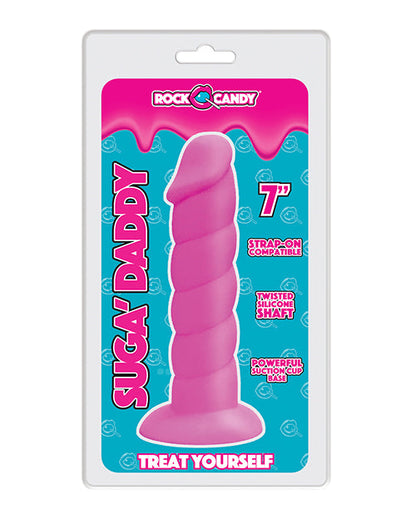 Rock Candy Realistic Dildo | Suga Daddy 7" Big Dildo | Silicone Dildo | Pink Dildo