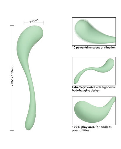 Elle Liquid Silicone Wand - Green