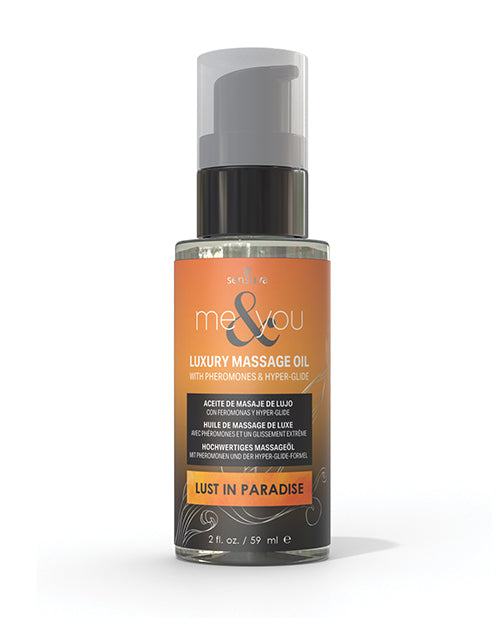 Sensuva Me &amp; You Massage Oil - 2 oz Lust in Paradise