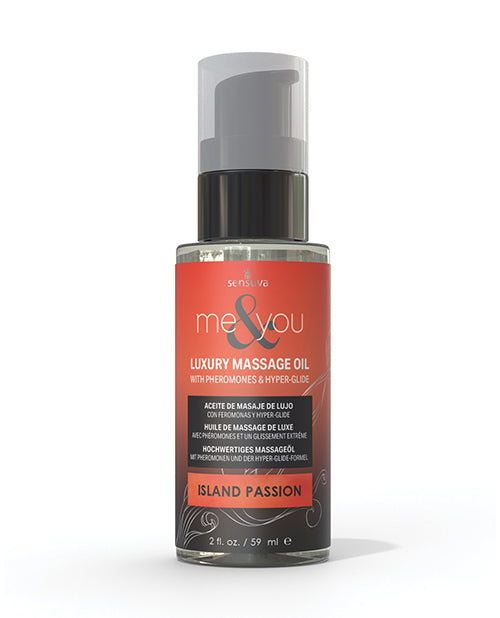 Sensuva Me &amp; You Massage Oil - 2 oz Island Passion