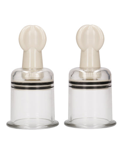 Shots Pumped Nipple Suctions Set - Large Clear