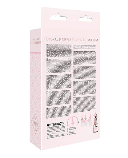 Shots Pumped Clitoral &amp; Nipple Pump Set - Medium Rose Gold