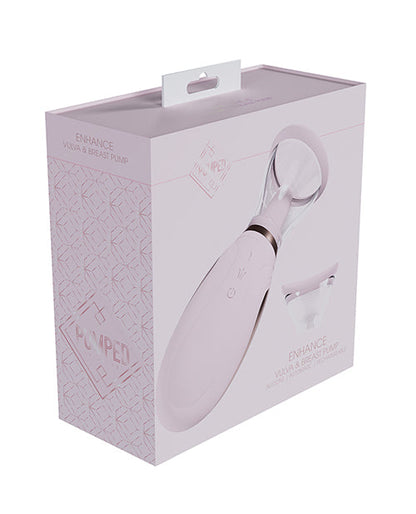 Shots Pumped Enhance Rechargeable Vulva &amp; Breast Pump - Pink