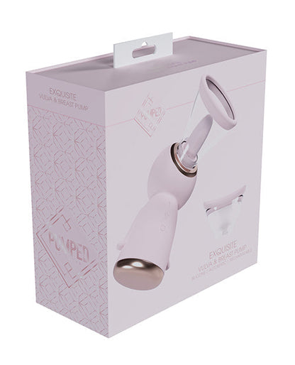 Shots Pumped Exquisite Rechargeable Vulva &amp; Breast Pump - Pink