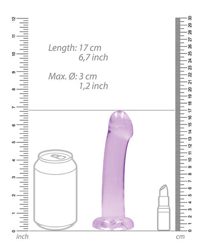 Shots RealRock Anal Dildo | Crystal Clear 7" Big Dildo | Purple Dildo | Suction Cup Dildo