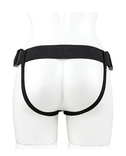Shots RealRock 8" Vibrating Hollow Strap On W/O Balls - Flesh