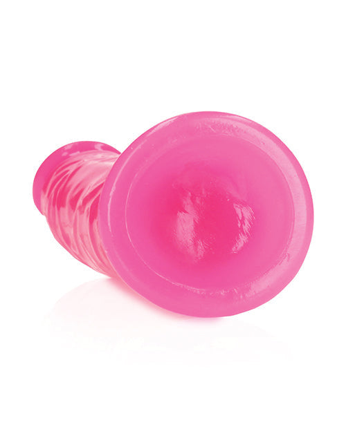 Shots RealRock 6" Big Dildo | Slim Pink Realistic Dildo | Glow in the Dark Suction Cup Dildo