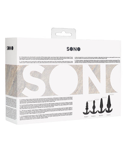 Shots Sono No. 8 Butt Plug - Black Set of 4