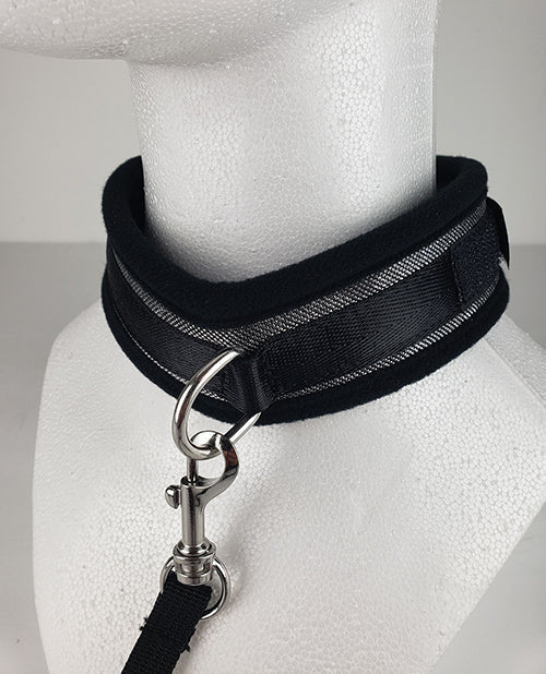 Spartacus Collar &amp; Leash - Neoprene Silver