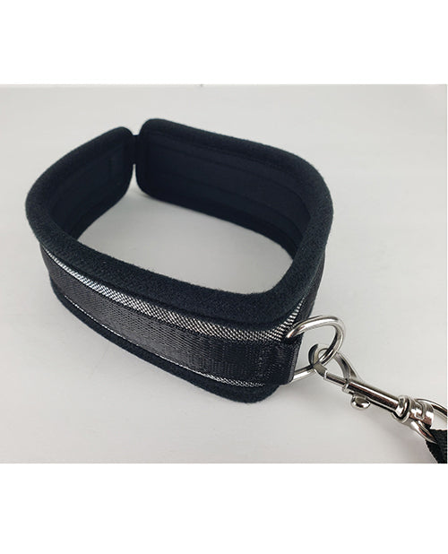 Spartacus Collar &amp; Leash - Neoprene Silver