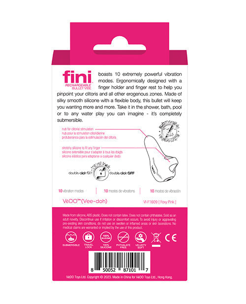 VeDO Fini Rechargeable Bullet Vibe - Pink