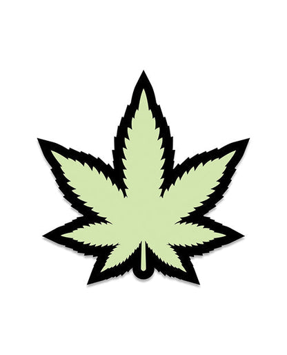 Wood Rocket Weed Pot Leaf Pin - Glow in the Dark