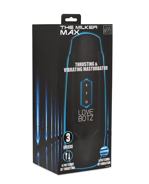 Milker Max Thrusting &amp; Vibrating Masturbator - Black