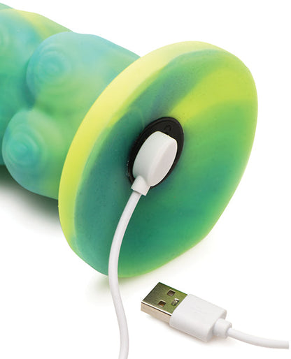 Creature Cocks Squirmer Thrusting &amp; Vibrating Silicone Dildo w/Remote Control - Multi Color