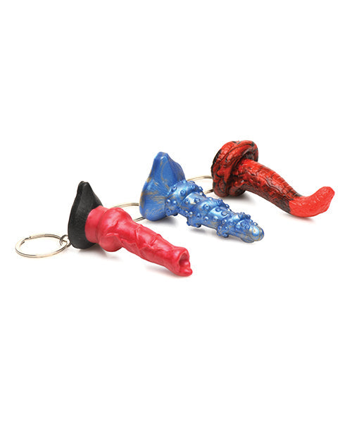 Creature Cocks Hell-Hound, Lord Kraken, &amp; King Cobra Silicone Key Chain Set - Pack of 3 Multi Color