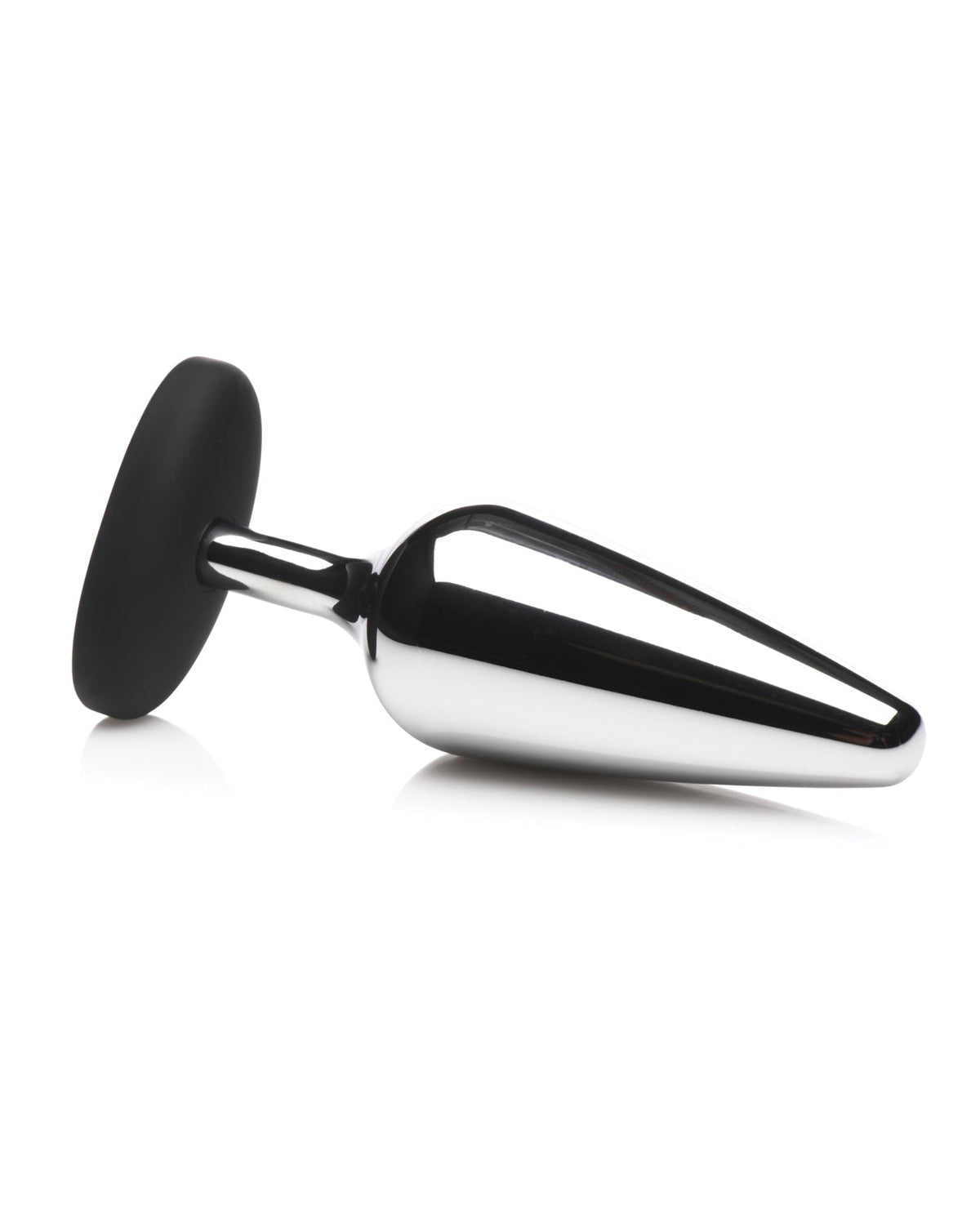Master Series Butt Slut Metal &amp; Silicone Butt Plug - Metal/Black