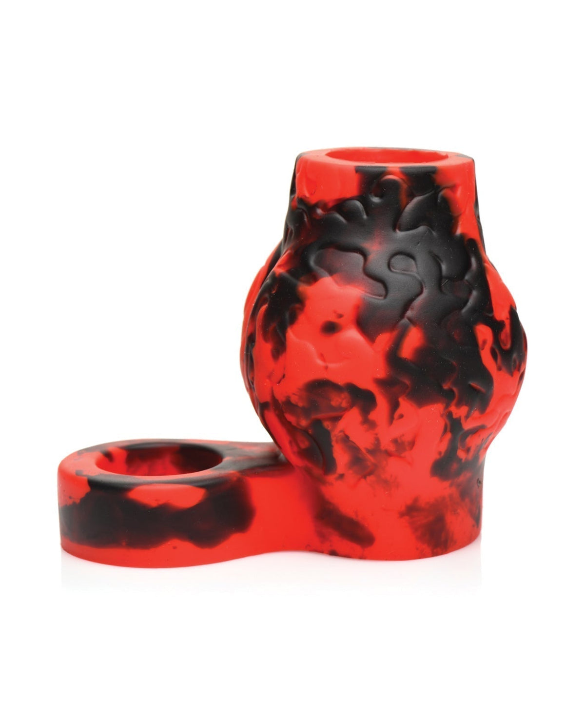 Creature Cocks Hell Bound Penis Sleeve &amp; Ball Stretcher - Large, Red/Black
