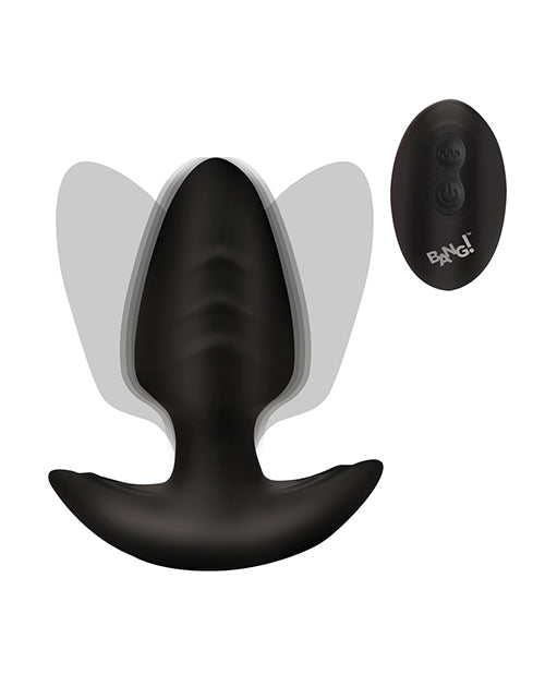 Bang! Rotating &amp; Vibrating Tapered Butt Plug w/Remote - Black