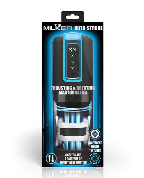 Milker Roto-Stroke Thrusting &amp; Rotating Masturbator - Black
