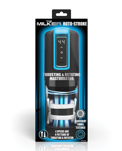 Milker Roto-Stroke Thrusting &amp; Rotating Masturbator - Black