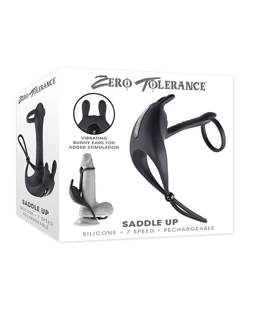 Zero Tolerance Saddle Up Cock &amp; Ball Vibrator - Black