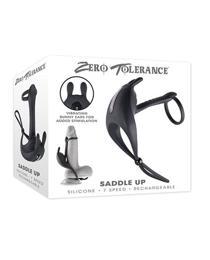 Zero Tolerance Saddle Up Cock &amp; Ball Vibrator - Black