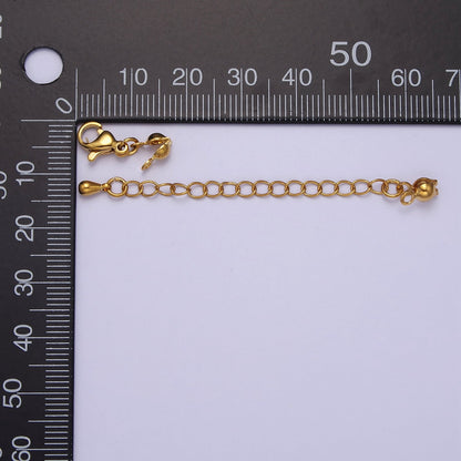 24K Gold Filled Chain Extender &amp; Lobster Clasps Closure &amp; Clamshell Crimp Knot Cover Jewelry Supply Set L-721